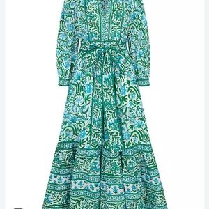 Pink City Prints Aqua Mix Prairie Dress